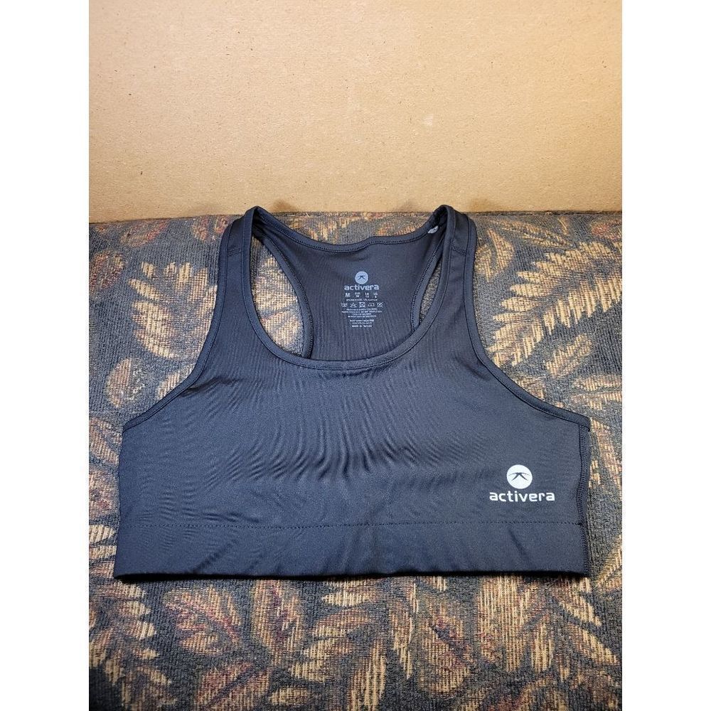 Activera Black Padded Sports Bra Size M